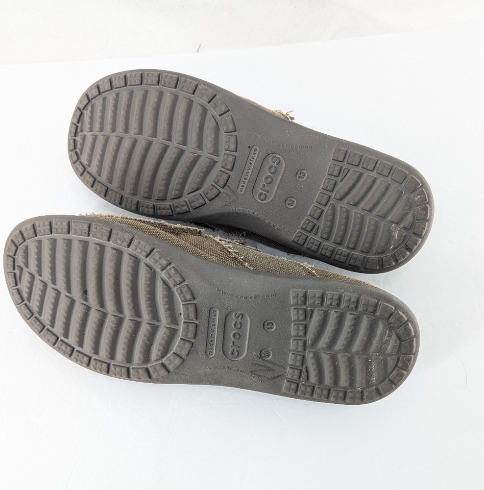 CROCS Santa Cruz Casual Mens Slip On Shoe Brown Tan Size 13 - Picture 5 of 7